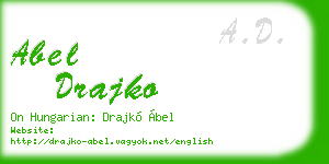 abel drajko business card